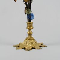 Lampe de style Art Nouveau en métal laqué noir à trois bras … (photo 2)