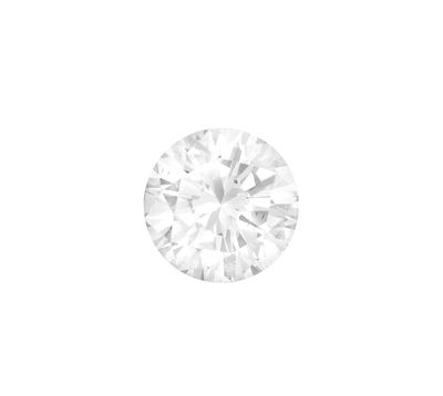 un diamant rond taille brillant monté sur or blanc