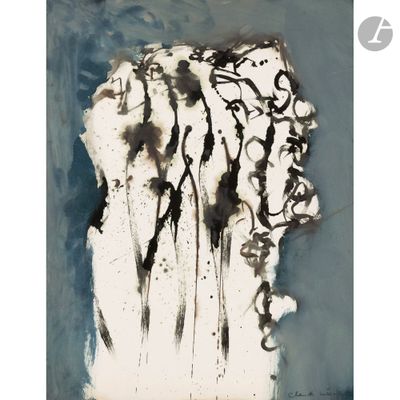 une image représentant une peinture d'une tête d'homme réalisée à la peinture noire et blanche