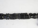 a black handle with an animal head on it