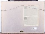 painting of a bird on a piece of paper with a piece of string attached to it