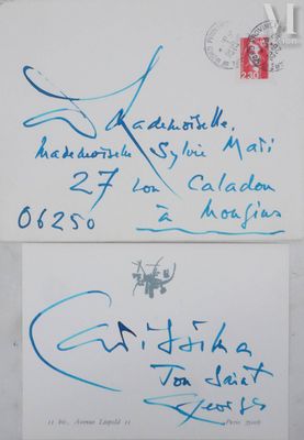 MATHIEU Georges (1921-2012) Lettre manuscrite, 1990