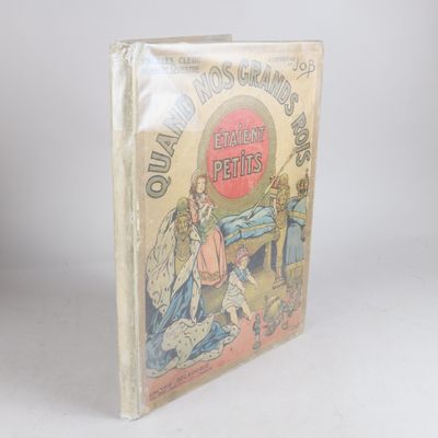 un vieux livre pour enfants avec l'illustration d'un homme et d'une femme assis sur un banc