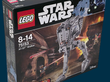 une boîte contenant des sets Lego Star Wars sur fond bleu
