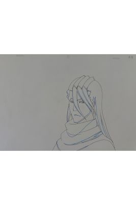 drawing of a woman in a hijab with a scarf on her head