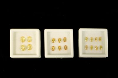 SAPHIR jaune. Lot de 18 saphirs jaunes, totalisant 5.45 cara…