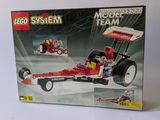 the box is open to show the contents of a lego system