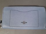 coach zip around wallet in light blue