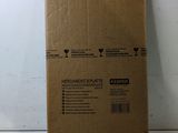 a box of cardboard sitting on top of a white table