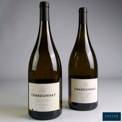 deux bouteilles de vin posées l'une à côté de l'autre sur une table