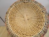a wicker basket that is sitting on a table