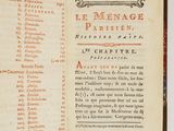 un livre ouvert, contenant une liste d'objets, posé sur une table