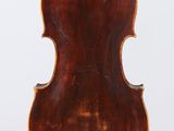 an old violin with a wooden back and a long neck