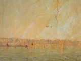 a painting of a boat in a body of water