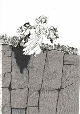 une image représentant un dessin d'un homme et d'une femme sur un mur