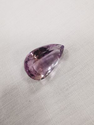 AMETRINE yellow et purple VVS Brésil poire 25 x 16 28,1ct