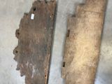 two pieces of wood that have been cut in half