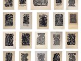 une image représentant une série de douze tirages en noir et blanc