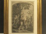 une vieille photo représentant une femme et un enfant dans un décor boisé