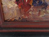 an image of a painting of a man and a woman in a red dress