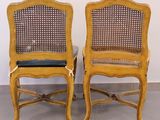 pair of louis xvi style cane back chairs