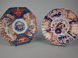 pair of japanese imari porcelain plates, 19th century