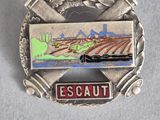 an image of a badge with a picture of a train on it