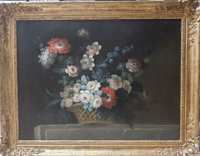 PANIER DE FLEURS Dans le goût de Monnoyer