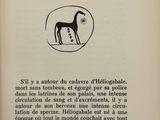 illustration of a black and white horse in a circle on a page of a book
