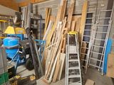many different types of wood in this garage