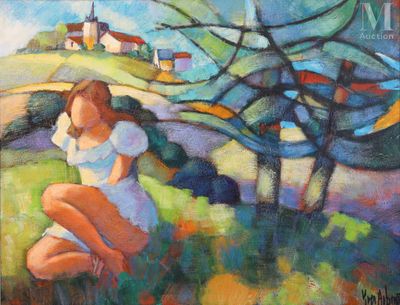 AUBRY Yves (1945-2023) Huile sur toile