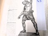 un livre ouvert sur lequel figure le dessin d'un homme tenant un plateau de nourriture