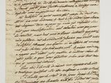 lettre manuscrite écrite à l'encre noire sur une feuille de papier