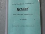 a manual for a krass machine on a table