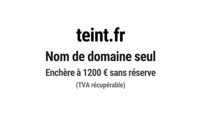 Nom de domaine teint.fr. Catégorie: Beauté et cosmétiques.