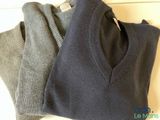 two men ' s sweaters sitting next to each other on a table