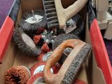 a box full of assorted items sitting on a table