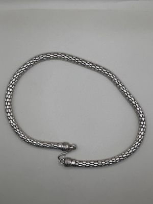 Collier ras de cou en argent 925 millièmes maille serpent 55… - Photo 1