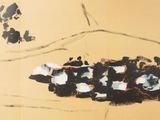 a picture of a drawing of a boat on the water