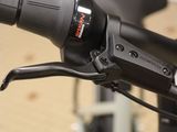 a close up of the handlebars on a bike