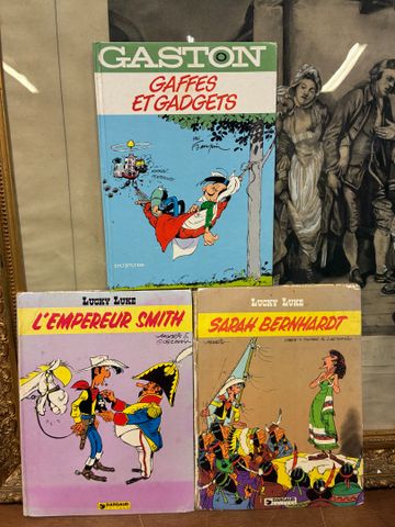 Bande dessinée – Lucky Luke et Gaston. 3 albums 