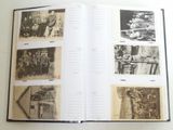 an open book with pictures of people on it