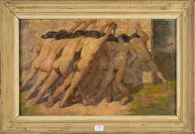 an image of a painting of a group of naked men