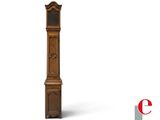 une grande horloge de parquet en bois sur fond blanc