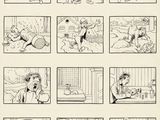 une image représentant une série d'illustrations de bande dessinée mettant en scène un homme et une femme