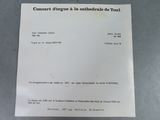 a sheet of paper that has a picture of a concert program on it