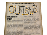 an old newspaper with the words outlaws written on it