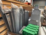 many different types of metal items in the warehouse