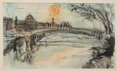 Erich SCHMID (1908-1984) La Seine à Paris, 1958