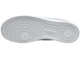a close up of a pair of white sneakers on a white background